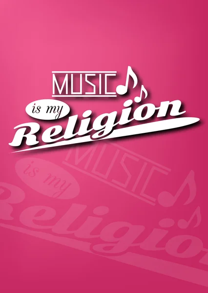 Musik är min religion — Stock vektor