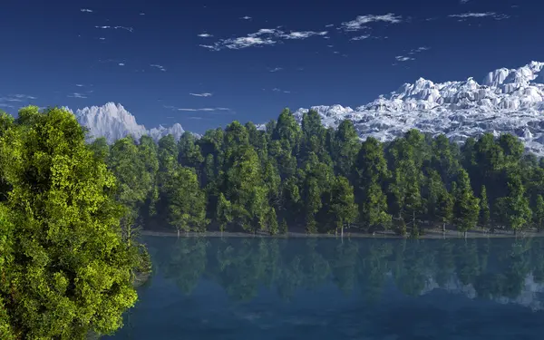 Montaña lago paisaje — Foto de Stock