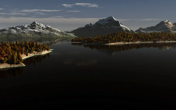 Montanha lago paisagem — Fotografia de Stock