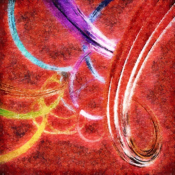 Fondo abstracto con cintas retorcidas onduladas de colores. 3d rende — Foto de Stock