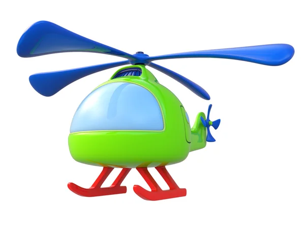 Abstrakt leksak helikopter isolerad på vit bakgrund. 3D gör. — Stockfoto