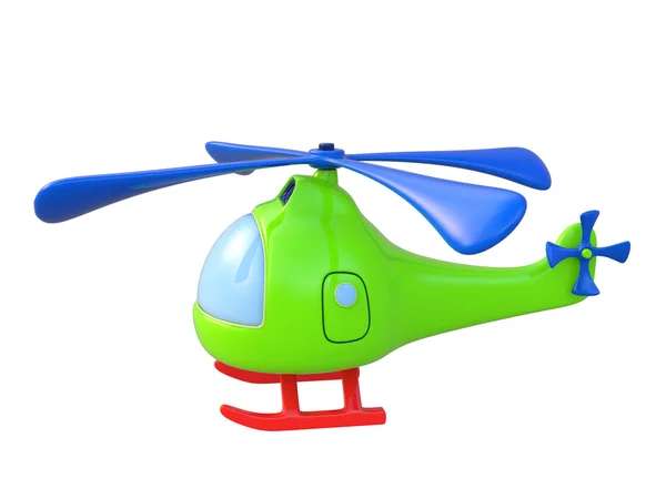 Hélicoptère jouet abstrait isolé sur fond blanc. 3d rendu . — Photo