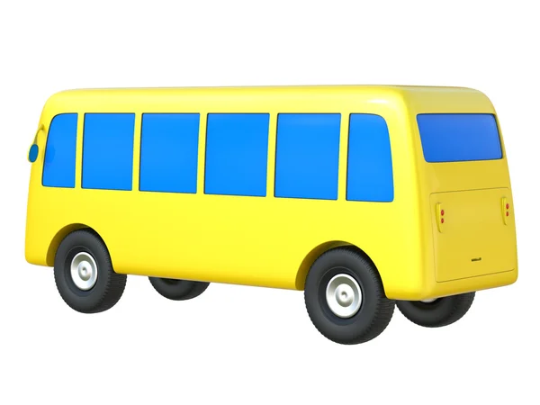 Abstract cartoon toy bus isolated on white background. — Stock Photo, Image