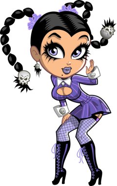 Pigtails Goth kız