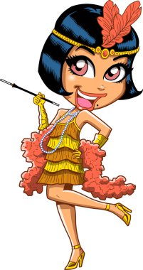 Flapper Party Girl clipart