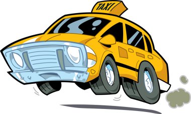 Speeding New York City Taxi clipart