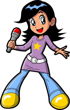 Anime Manga kız Pop yıldızı