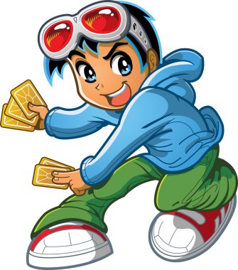 Anime Manga oynayan çocuk