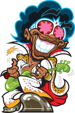 Funky bas gitarist