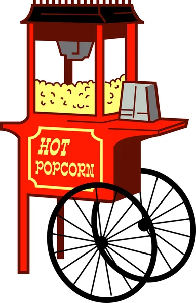 Cartoon  Popcorn Machine — Stock Vector