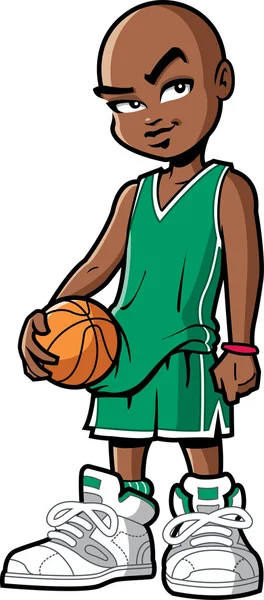 Чёрный африканский американский баскетбол — стоковый вектор