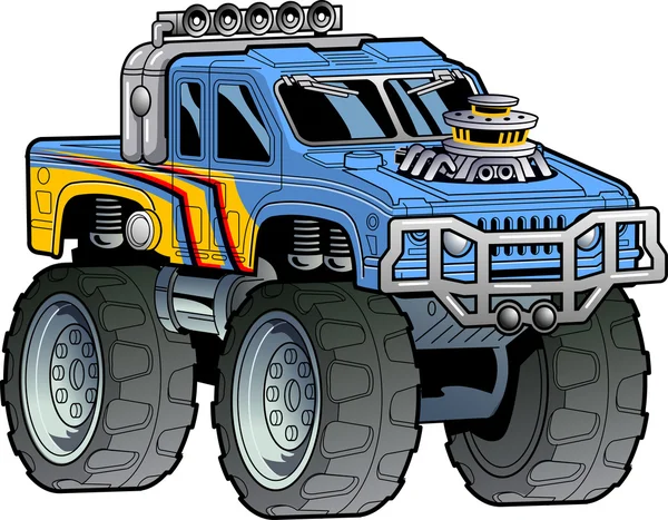 Illustration av en monstertruck — Stock vektor