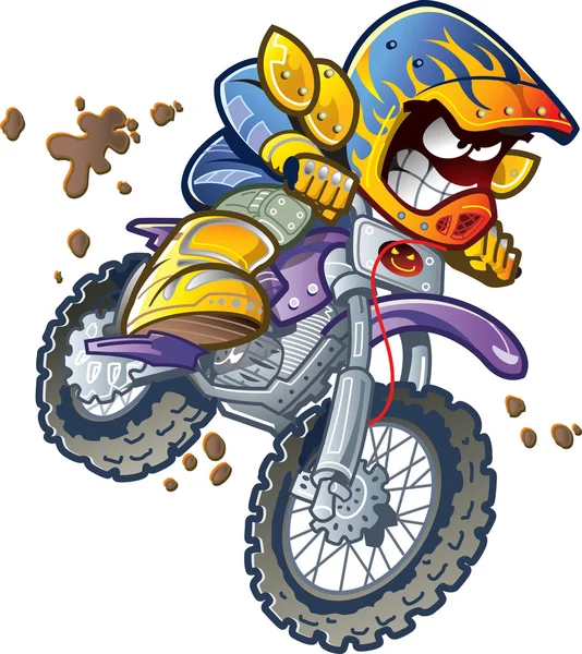 Dirt Bike Rider — Stock Vector