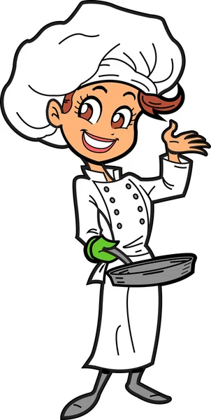 Chef feminino sorridente —  Vetores de Stock