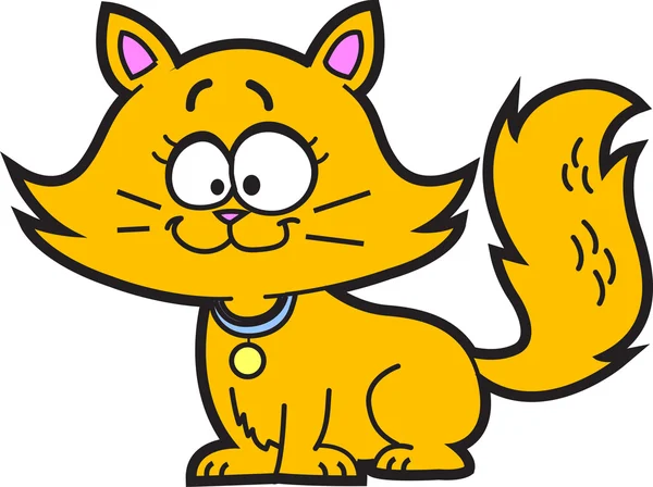 橙色卡通小猫 — 图库矢量图片