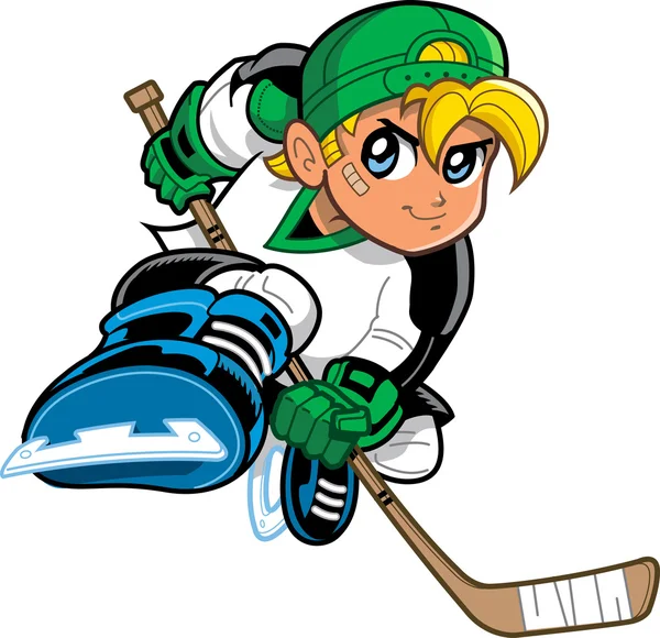 Anime Manga Jugador de hockey — Vector de stock