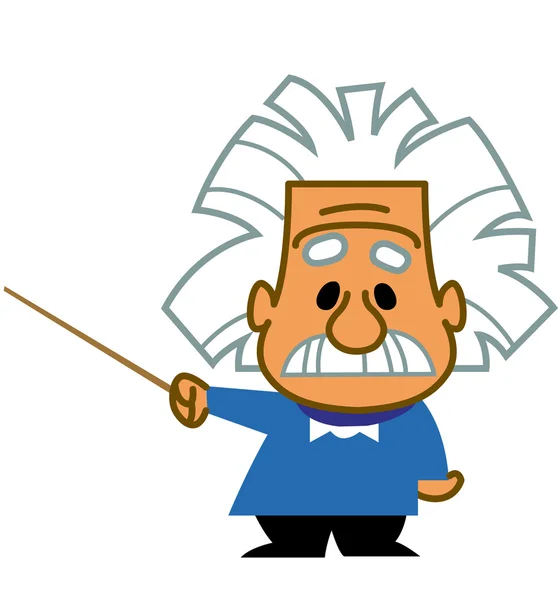 Albert Einstein Cartoon — Stock Vector