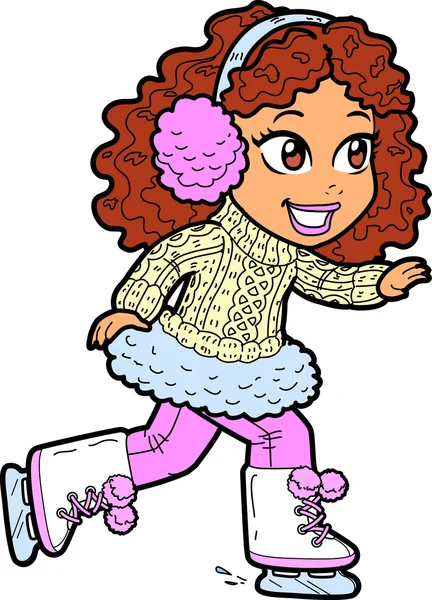 Genç kız buz pateni