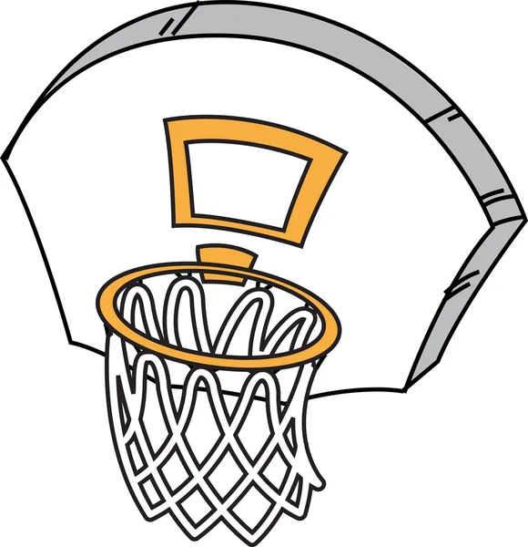 Hoop de baloncesto de dibujos animados — Vector de stock