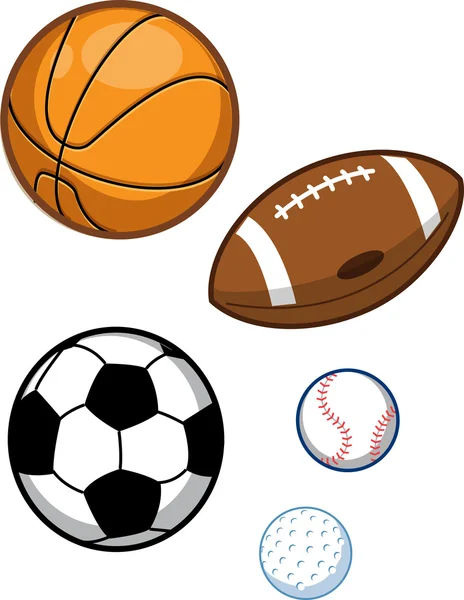 Válogatott sport labdák Stock Illusztrációk