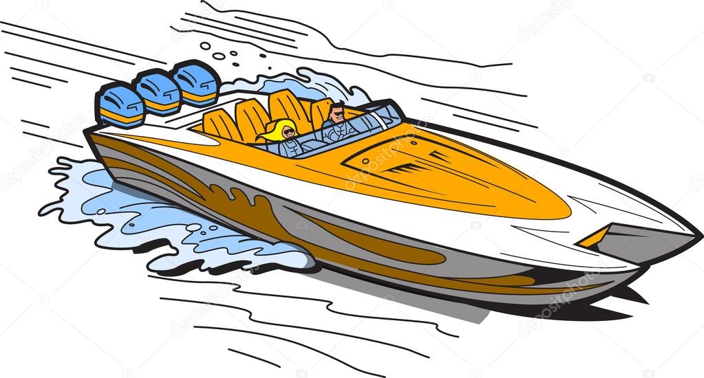 Fast Speedboat on the Water