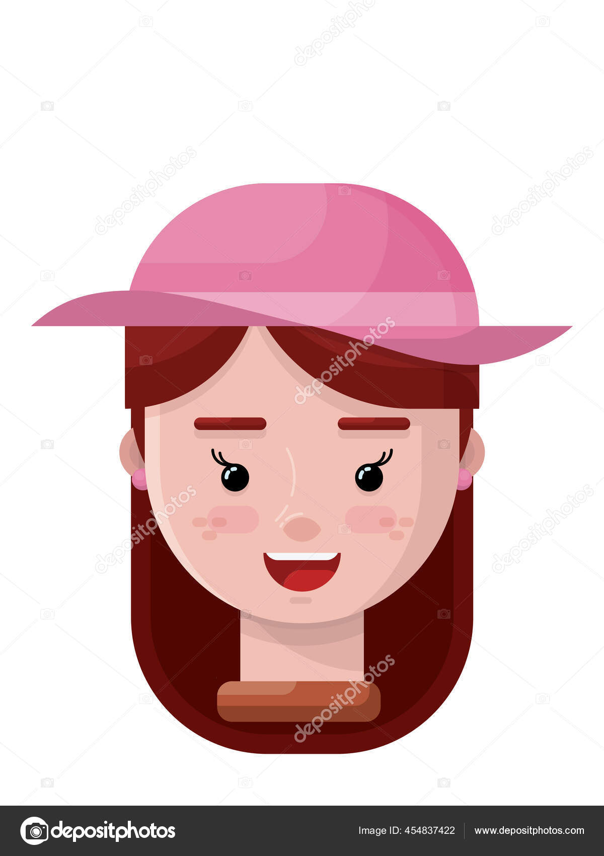 ピンクの帽子をかぶった幸せな女の子フラットベクトルイラストアイコンアバター ストックベクター C Jrmurray76 ピンクの帽子をかぶった幸せな女の子フラットベクトルイラストアイコンアバター ストックベクター C Jrmurray76