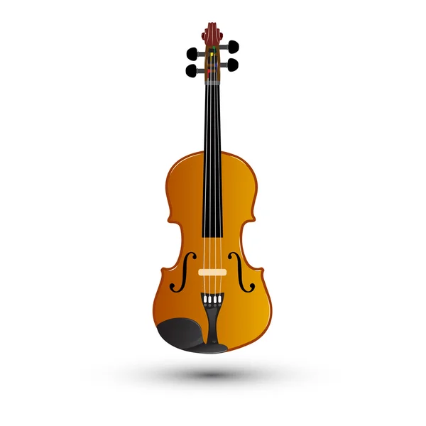 Geige auf weißem Hintergrund, Vektorillustration — Stockvektor