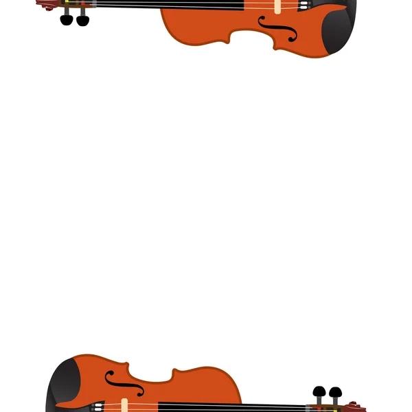 Скрипка на белом фоне, векторная иллюстрация — стоковый вектор