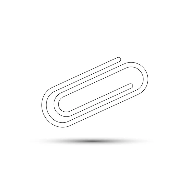 Paper clip on white background. Vector illustration — Stock Vector