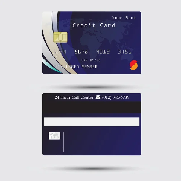 Ayrıntı kredi kartı beyaz arka plan üzerinde vektör illüstrasyon izole