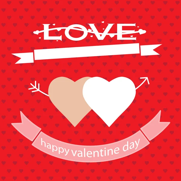 Happy Valentines dag vector illustratie achtergrond — Stockvector