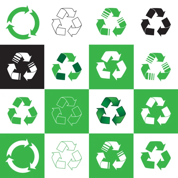 Geri dönüşüm simgesini topluluğu. vektör çizim