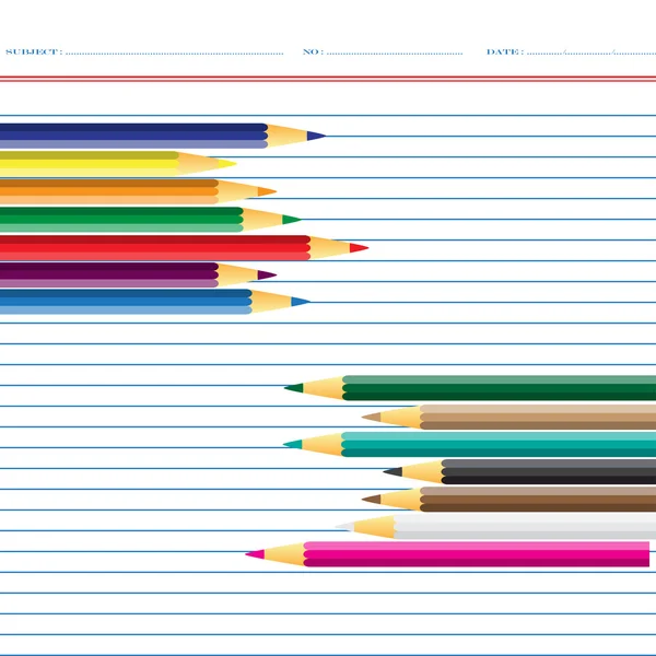 Retour à l'école, conception de l'école sur fond blanc vecteur — Image vectorielle