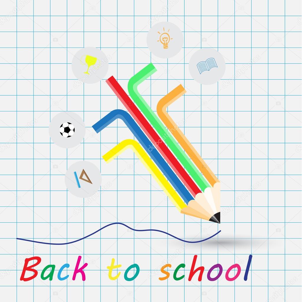Back to school, school design over white background vector