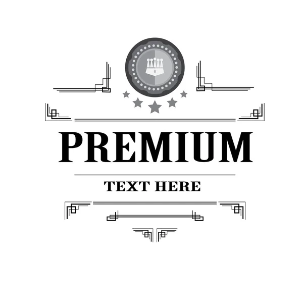 Logo şablonu kaligrafik çizgiler gelişir. vektör çizim