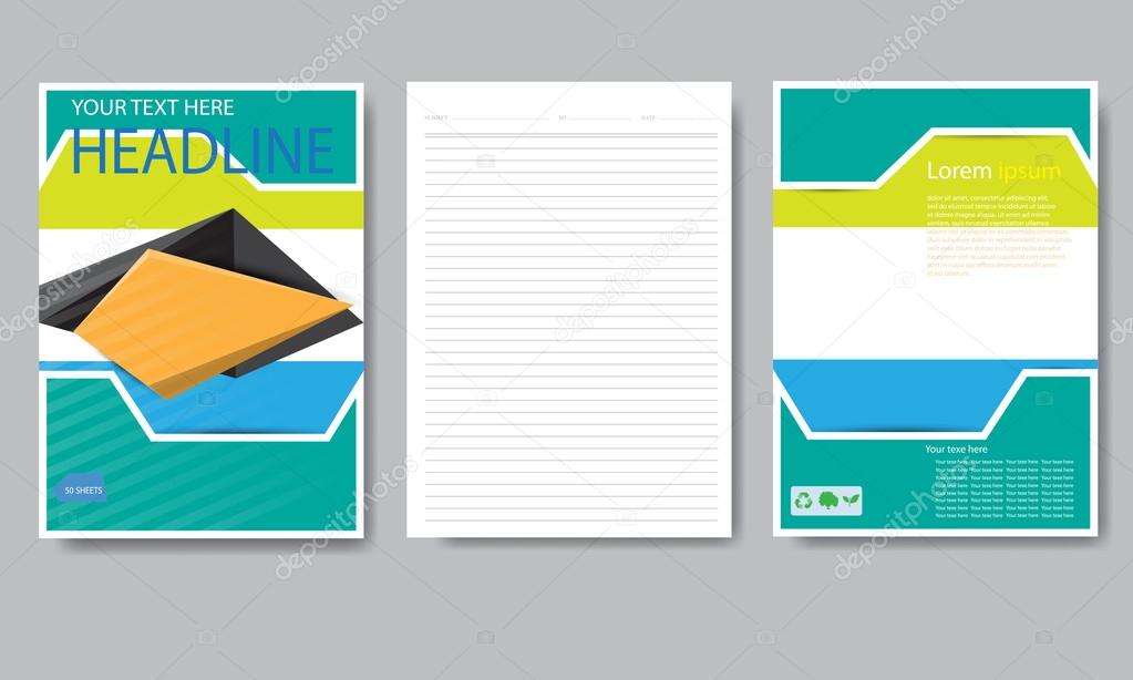 Design cover paper report. Abstract geometric vector template.