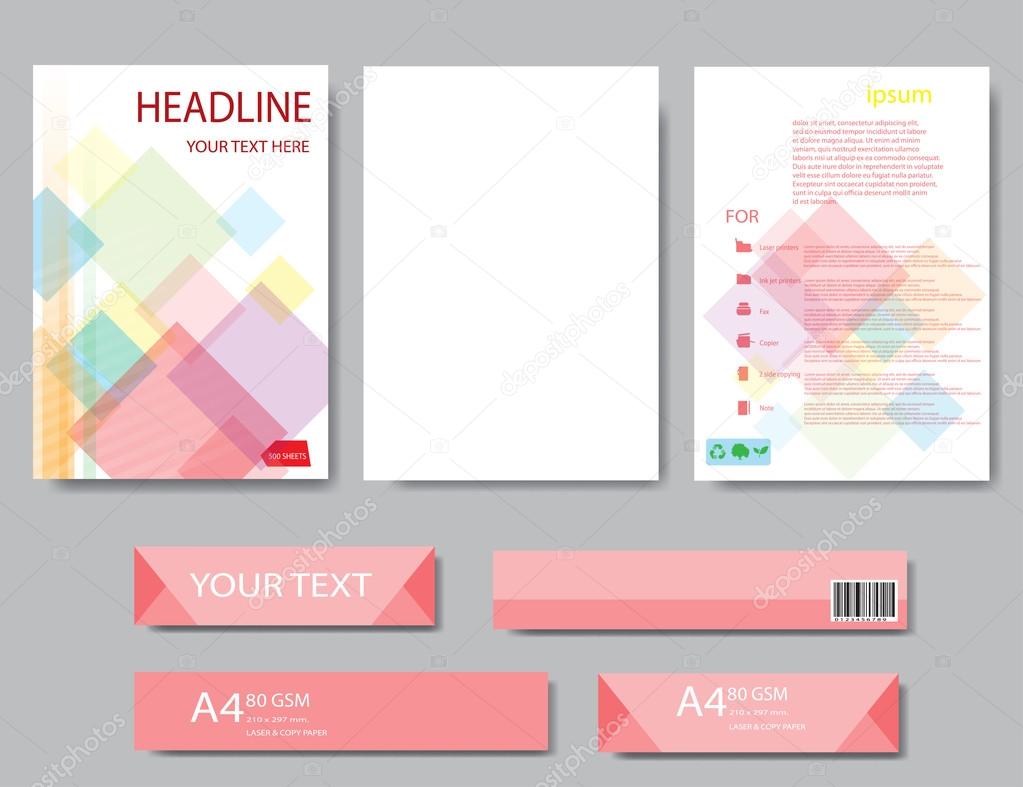 Design cover paper report. Abstract geometric vector template.