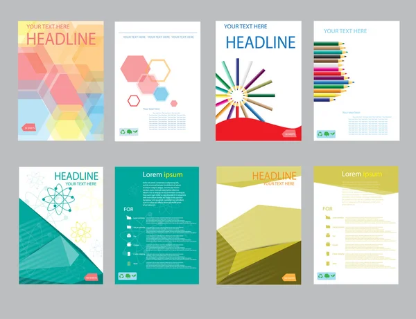 Kapak Kağıt rapor tasarımı. Soyut geometrik vektör şablonu.