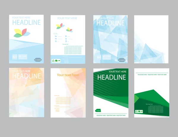 Kapak Kağıt rapor tasarımı. Soyut geometrik vektör şablonu.