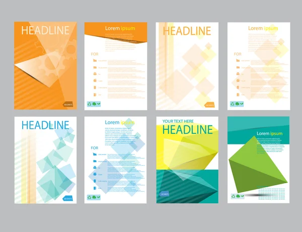 Kapak Kağıt rapor tasarımı. Soyut geometrik vektör şablonu.