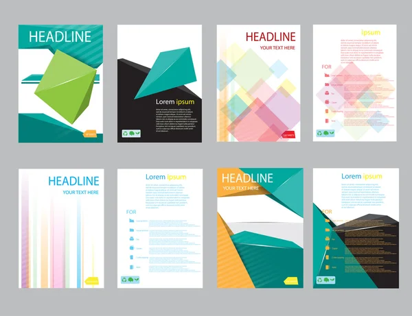 Kapak Kağıt rapor tasarımı. Soyut geometrik vektör şablonu.