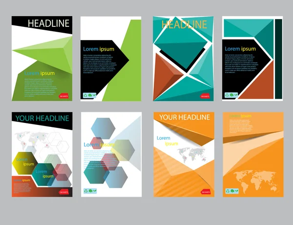 Kapak Kağıt rapor tasarımı. Soyut geometrik vektör şablonu.