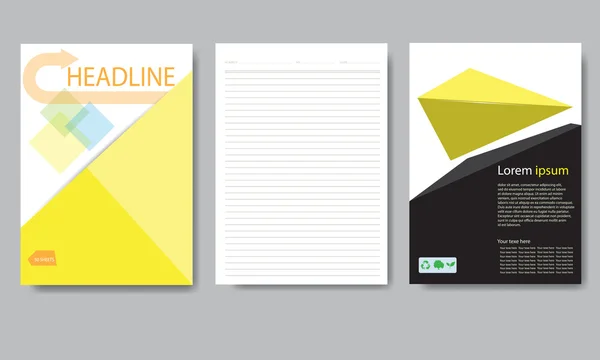 Kapak Kağıt rapor tasarımı. Soyut geometrik vektör şablonu.