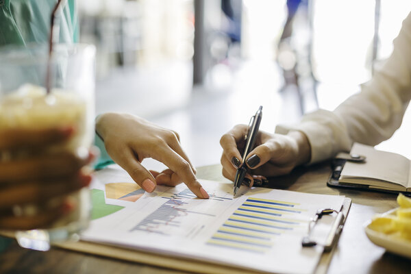 young women having a meeting