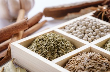 Baharat çerçevelenmiş toplama