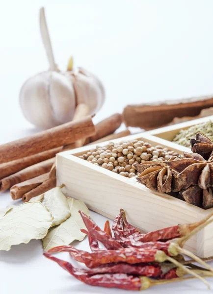 Framed collection of spices — Stock Photo, Image