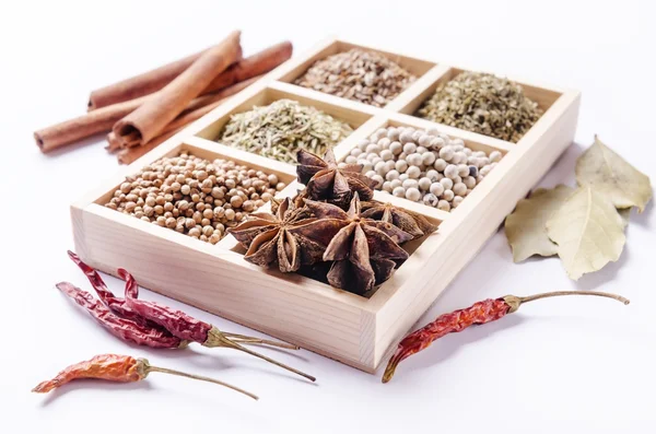 Framed collection of spices — Stock Photo, Image