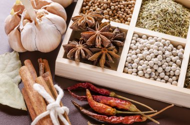 Baharat çerçevelenmiş toplama
