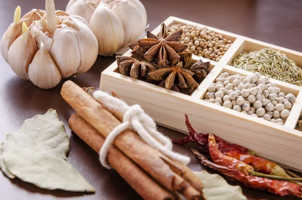 Framed collection of spices — Stock Photo, Image