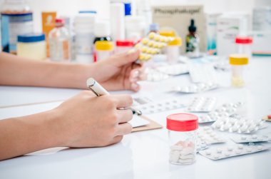 medicine in a container